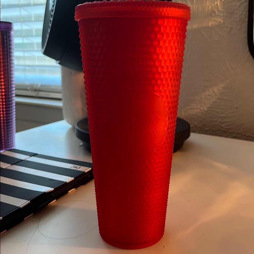Matte red starbucks cup